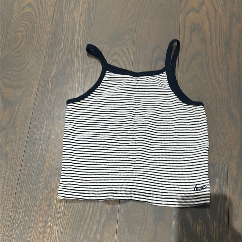 Striped Black and White Tank Top